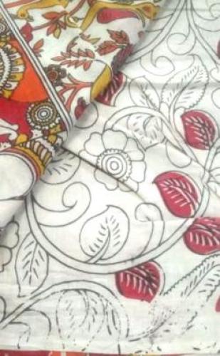 KALAMKARI PRINTED COTTON SAREE